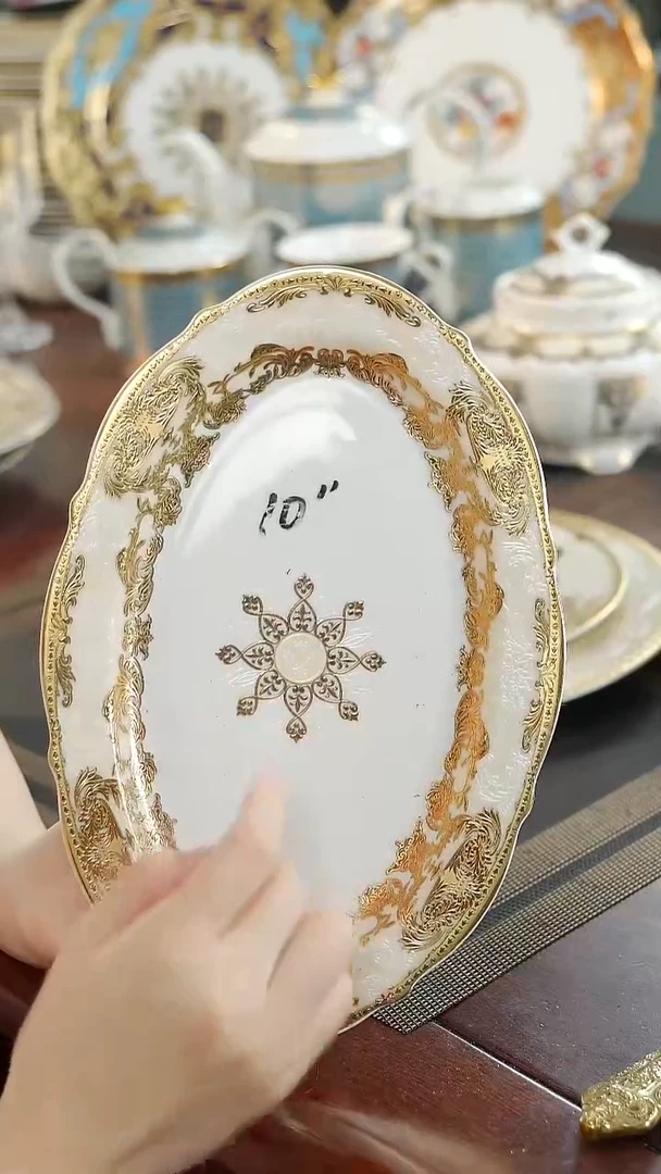 瓷片10英寸鱼盘1个