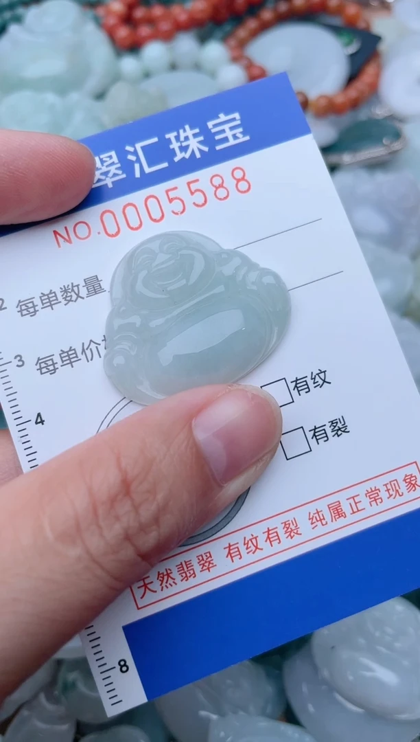 翡翠未镶嵌颈饰5588