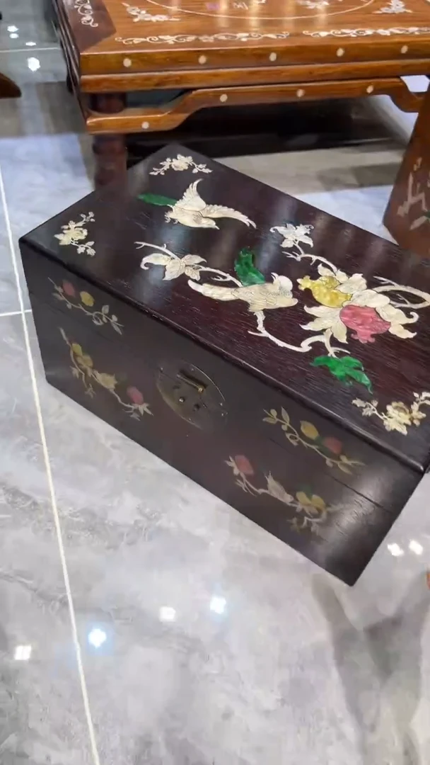 木鸟踏花枝收纳箱
