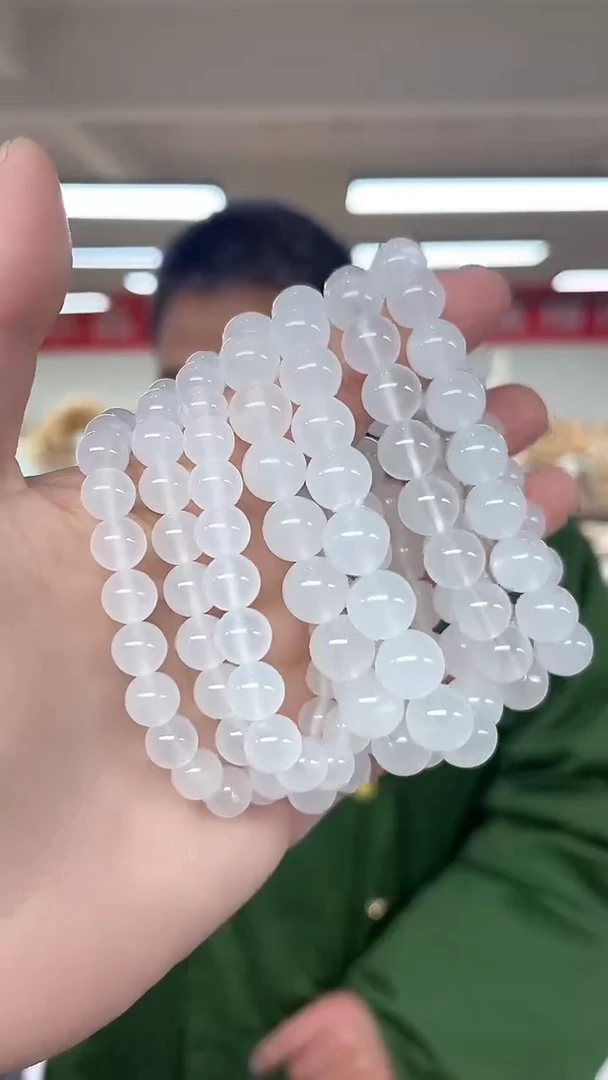 【闪购商品】水晶手链未镶嵌天然奶白晶手串多样性发一8mm