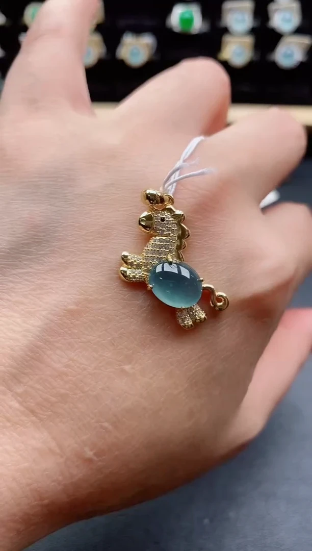 吊坠(不含链)银S925镶嵌翡翠1