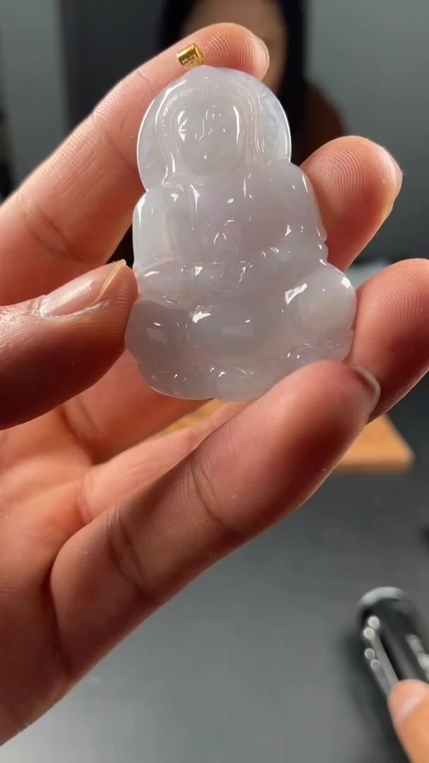 【闪购商品】翡翠颈饰18K金镶嵌缅甸A货翡翠