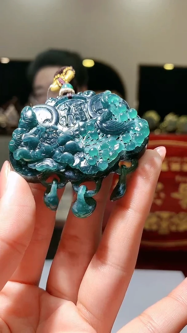 【闪购商品】定制翡翠未镶嵌1002hm-毛货挂件21