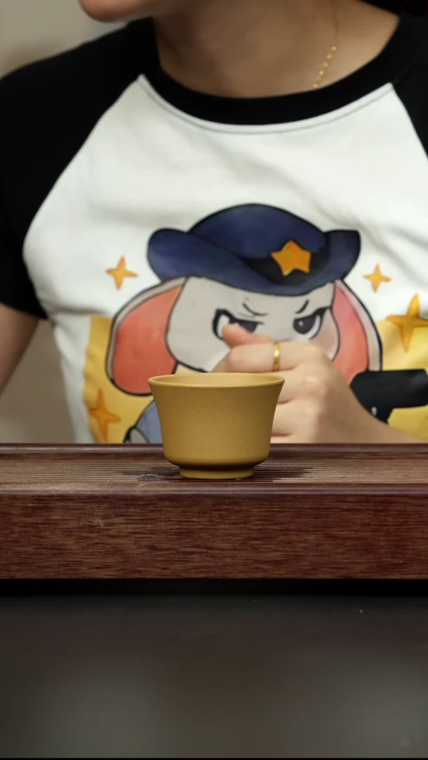 紫砂茶壶黄金段马蹄杯