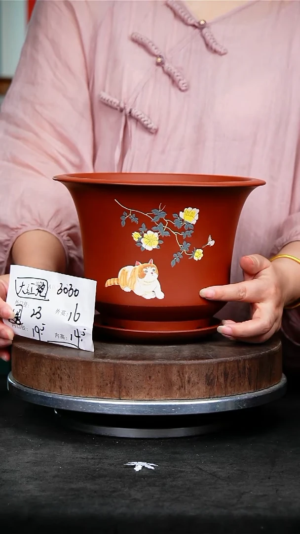 紫砂花盆3030+z紫砂花盆