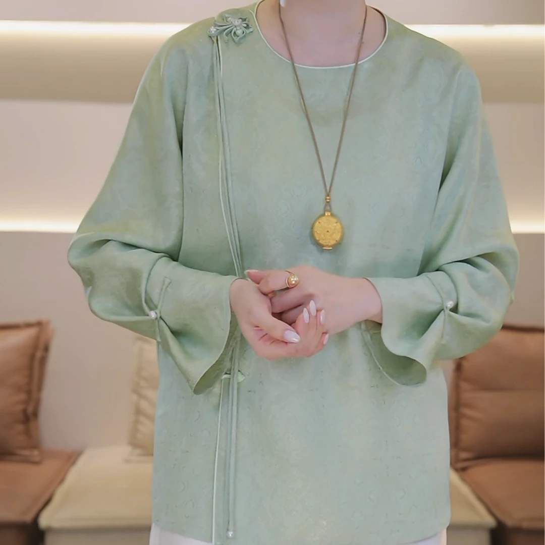 墨染之道 国风新中式花罗上衣FX0568