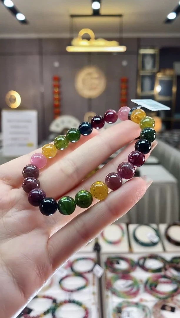 【闪购商品】碧玺单圈手串8mm+未镶嵌一物一直dan