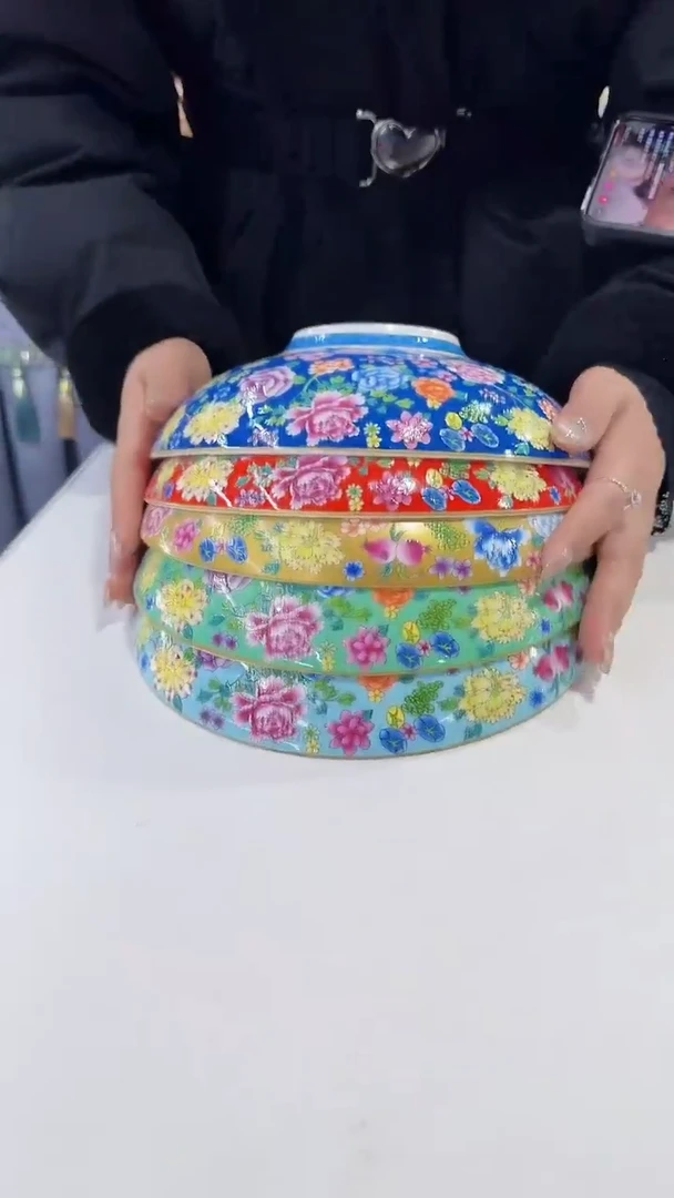 【闪购商品】瓷片 8英寸元宝盘5个景德镇陶瓷