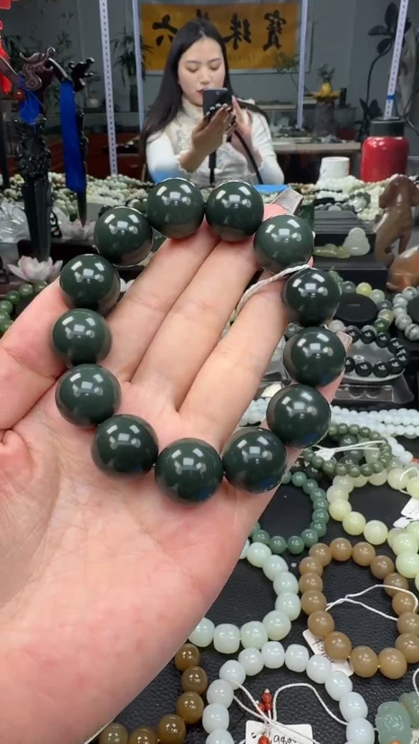 未镶嵌手串和田玉新疆塔青卡18