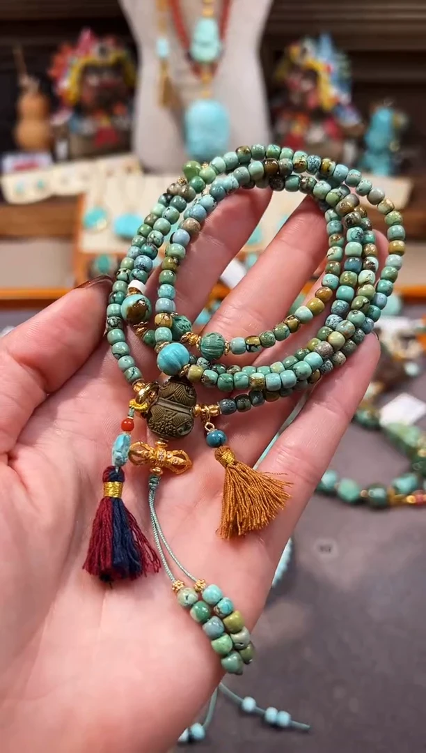 银S925镶嵌绿松石颈饰绿松石项链