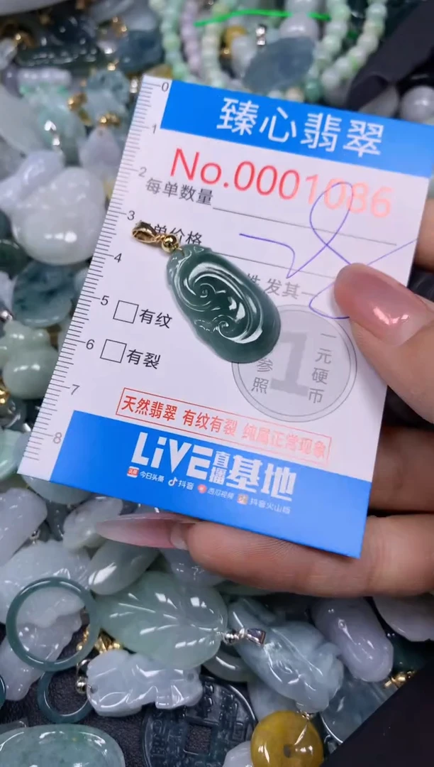 【闪购商品】翡翠颈饰未镶嵌含绳0001086