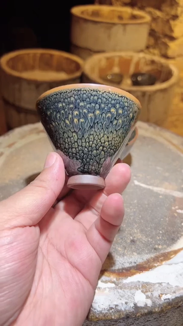 茶盏186鹧鸪斑建盏主人杯