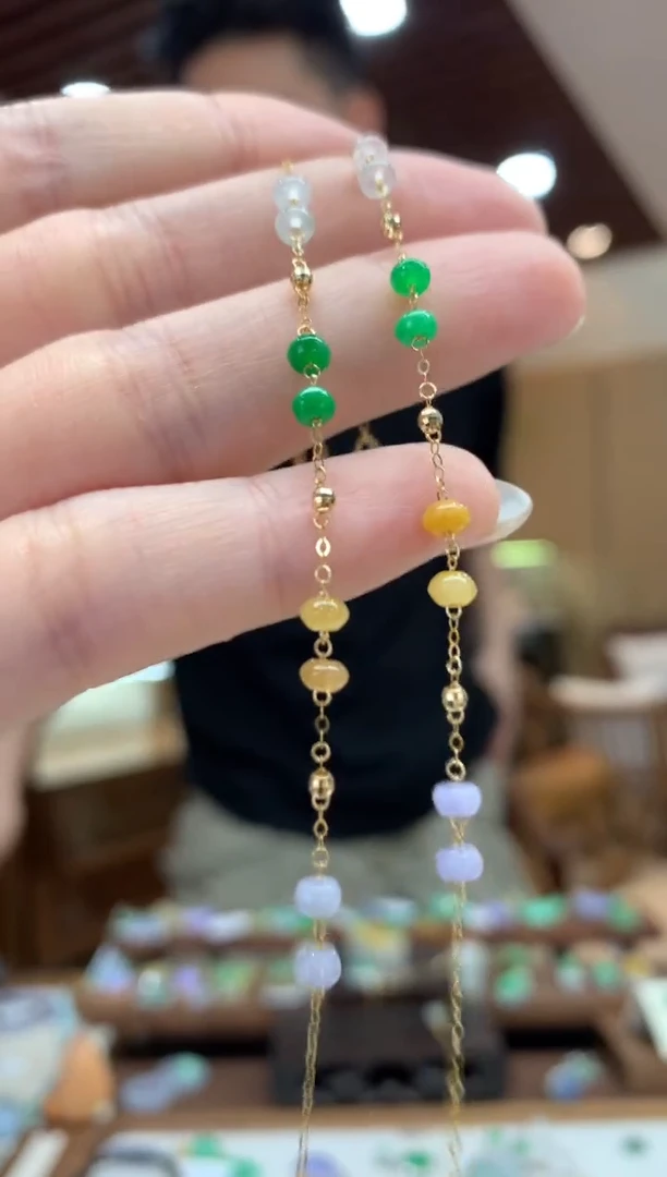 18K金镶嵌手链翡翠手链 多样性发货1件