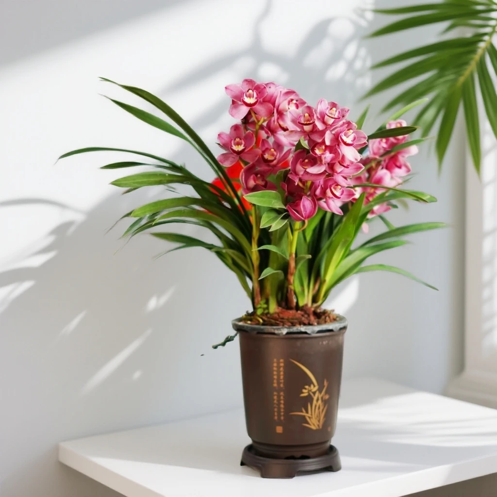 【基地年宵花1-2花】红宝石带花剑带国风圆盆室内阳台好养浓香花卉