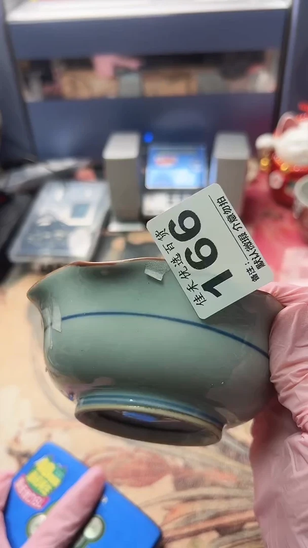 手工艺品琉璃我****糖瓷器瓷碗绿色造型