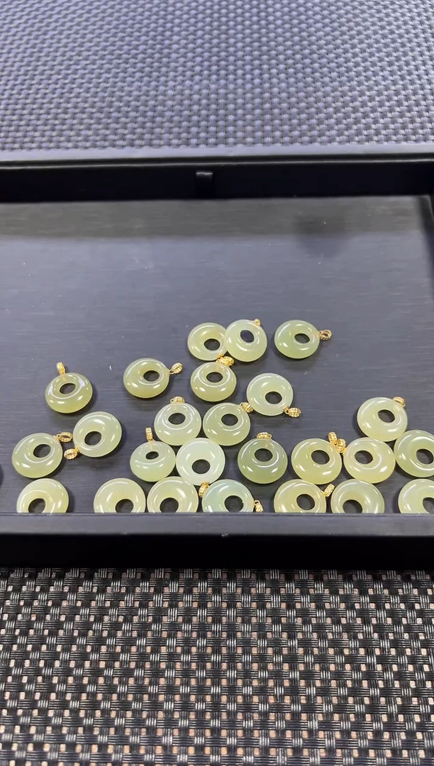 和田玉18K金镶嵌颈饰（多样性发一件）2538