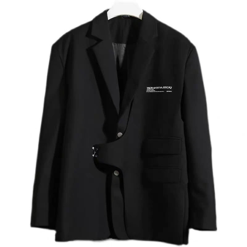 P3-1 黑色柳钉朋克风西装外套