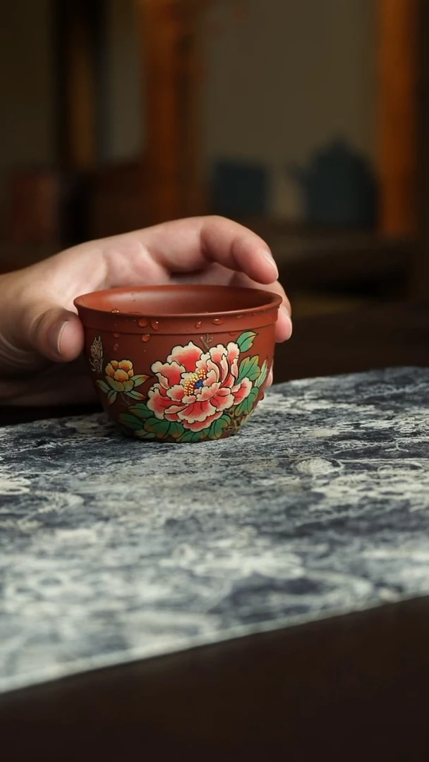 茶杯紫砂80号宜兴紫砂原矿作品150毫升