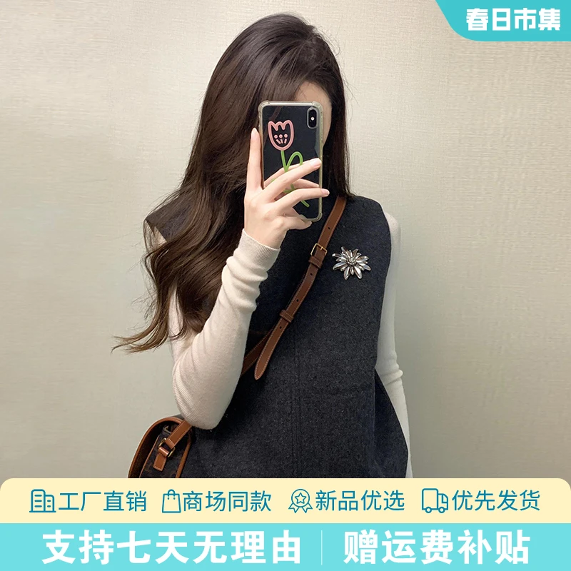 miu里miu气小香风一整套连衣裙子女冬季2025新款小个子两件套6569