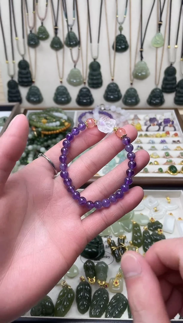 未镶嵌手串紫晶 未镶嵌 手串 紫晶