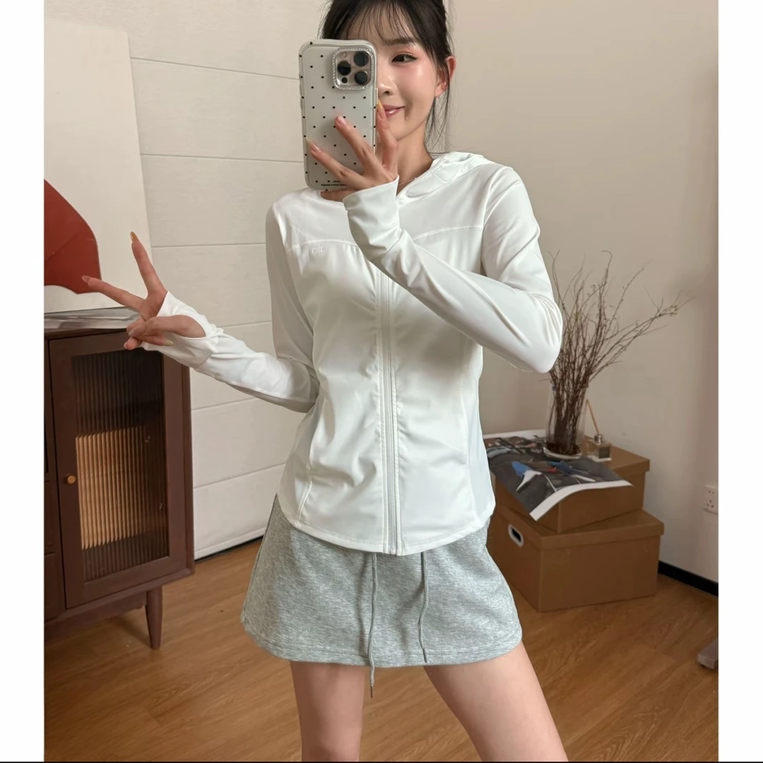 Avril（al）冰皮原纱速干排汗运动户外防晒衣透气