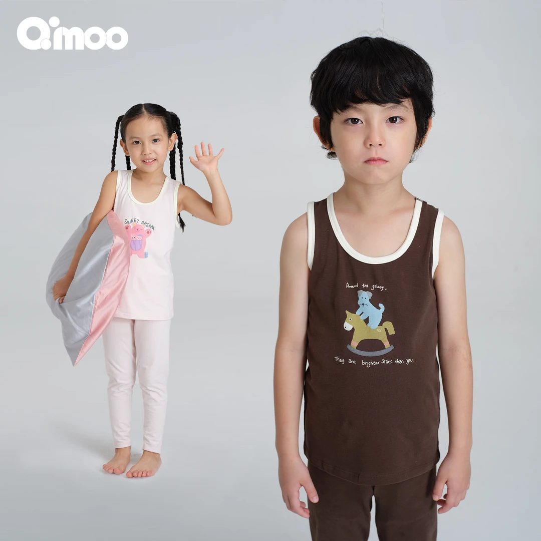 Qimoo/淇木25秋季新款男女童A类无袖背心QSS3EC826P