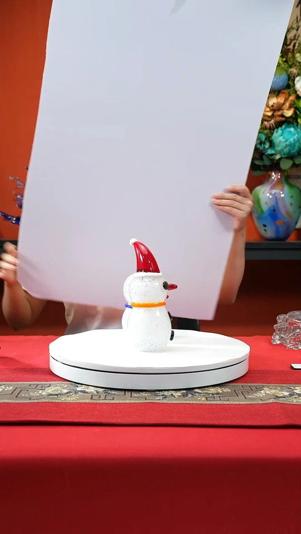 琉璃手工艺品雪人一组