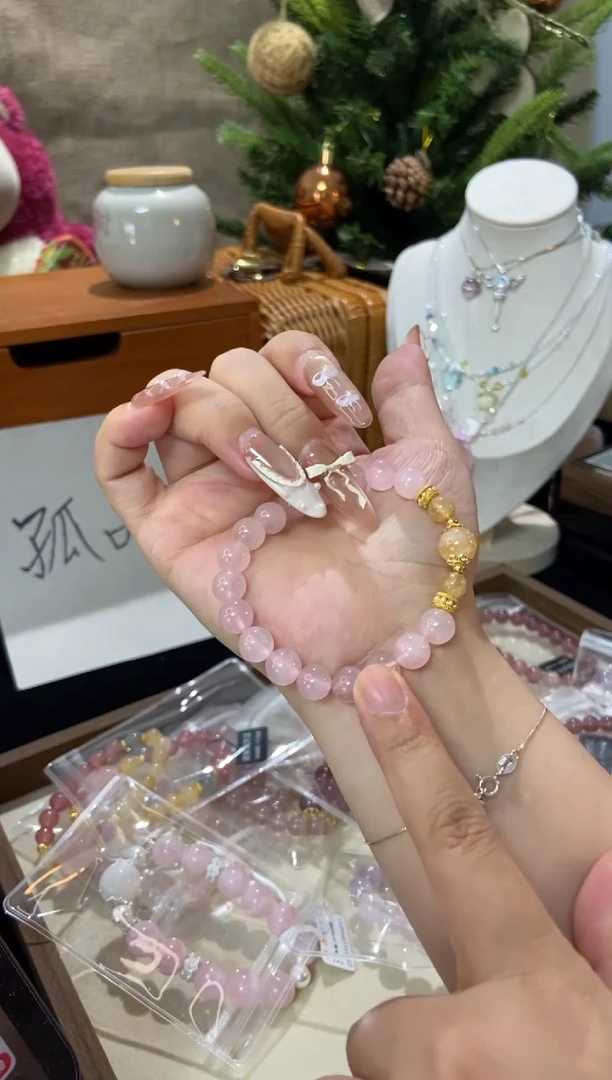 水晶手串未镶嵌孤品捡漏均匀瑕疵介意勿拍