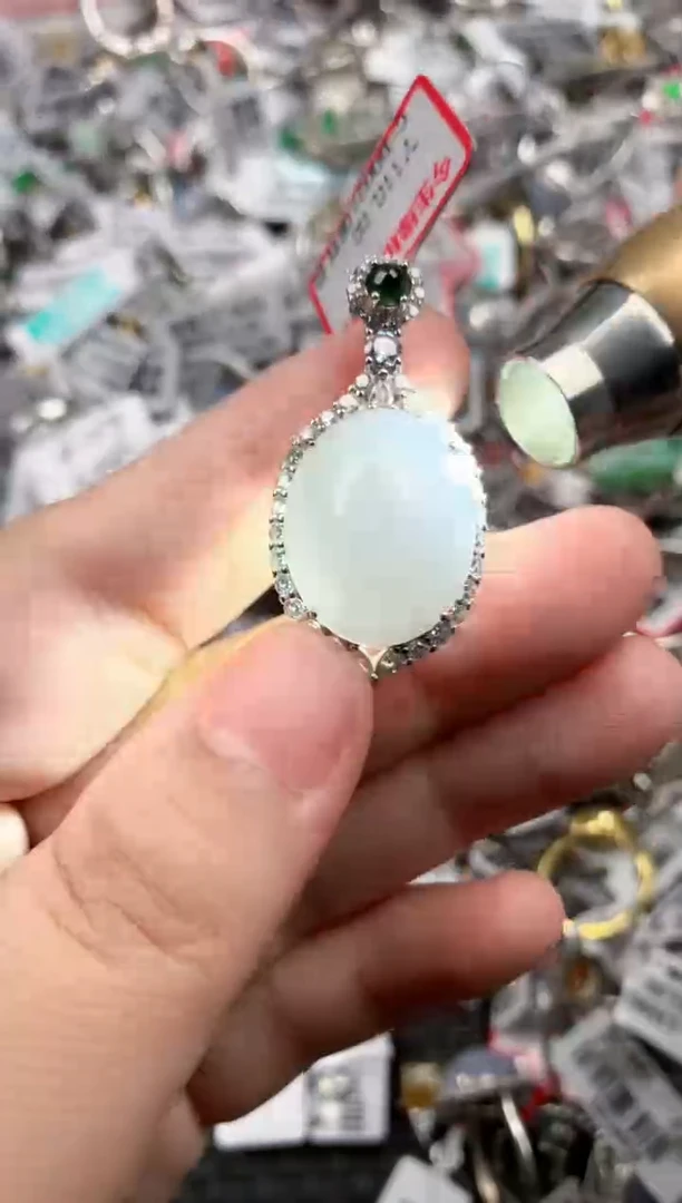 银S925镶嵌戒指翡翠2222-----9