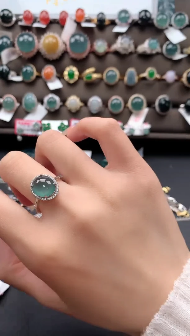 【闪购商品】翡翠戒指银S925镶嵌3123231