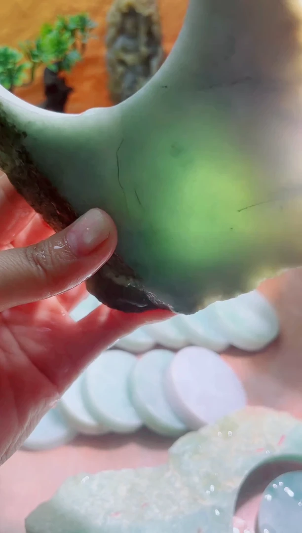 未镶嵌挂件翡翠A货砚曹480