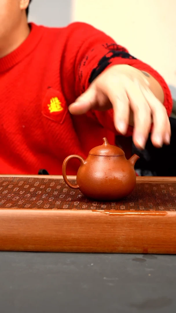 【闪购商品】紫砂茶壶 完美红降坡茄瓜