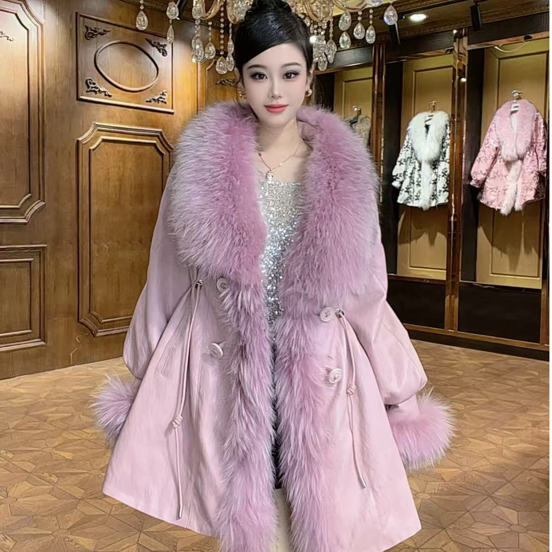 貉子毛领【盼盼推荐】上新年度爆款轻奢时尚真毛领百搭外套-2509525