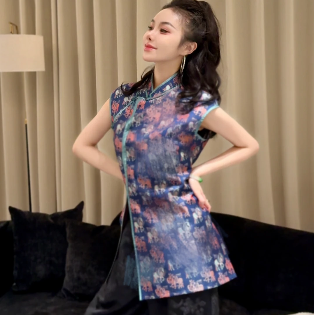 蘇格高定-【以梦为马】国风时尚新中式旗袍半高领上衣