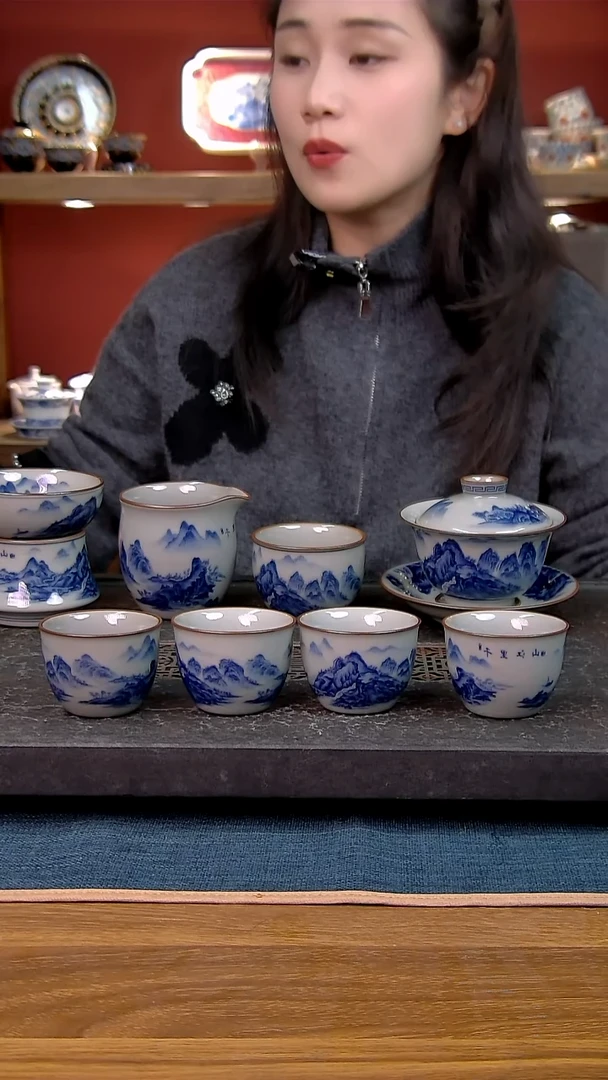 简装家用款8件套 老陶泥开片纹陶瓷茶具