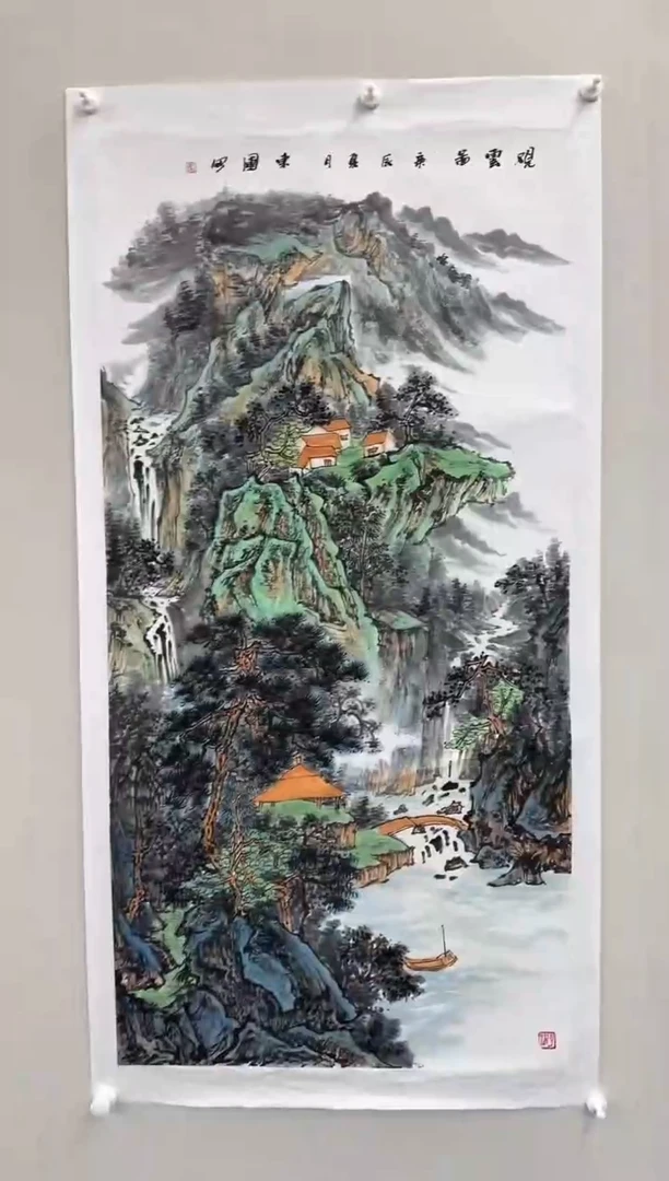 国画王东圃-国画山水8平尺