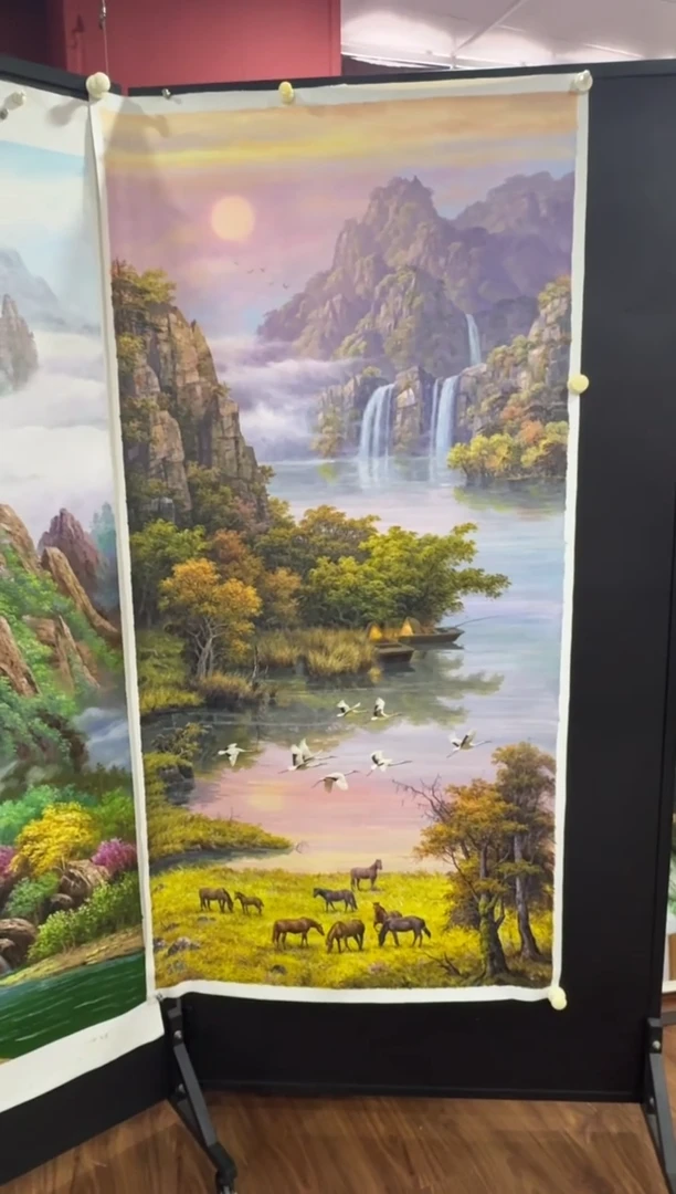 油画【48号】约1.6米丨朝鲜原创纯手绘孤品油画丨顺丰包邮