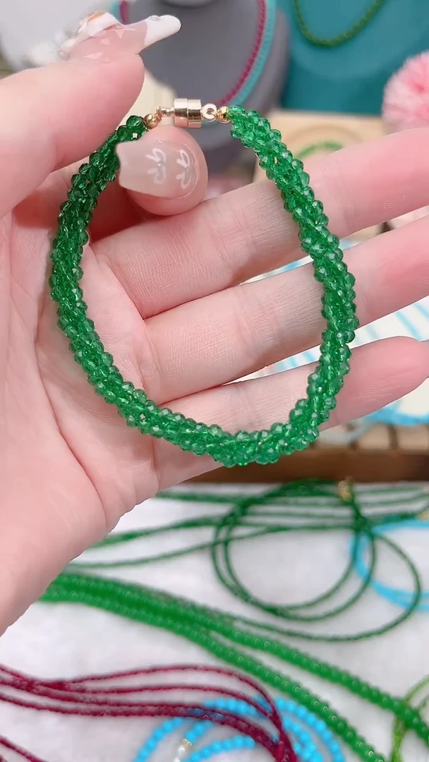 手链合金尖晶石绿麻花19.9