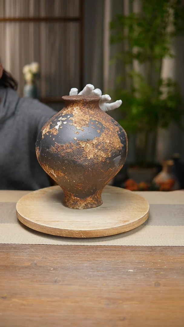 【闪购商品】陶瓷花器诧寂棕灯笼