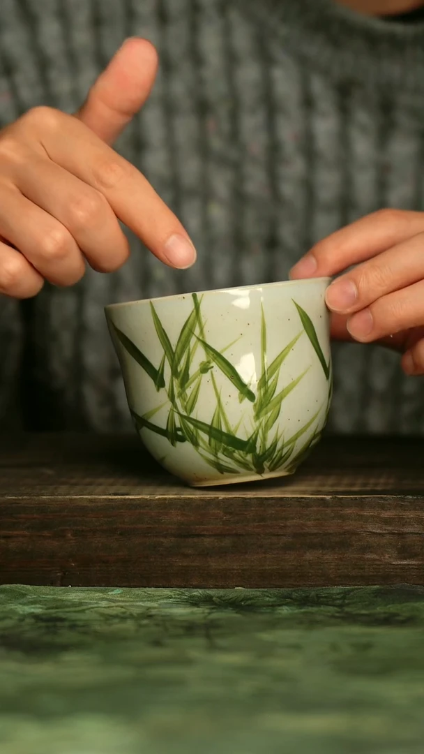 陶瓷青诗集手工手绘瓷器