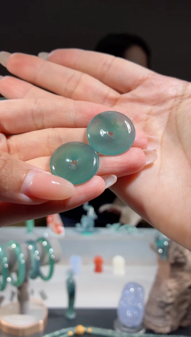 吊坠(不含链)未镶嵌翡翠平安扣（多样性发其一）