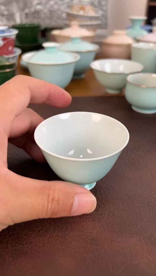 h****g照夜白高温单色釉主人杯