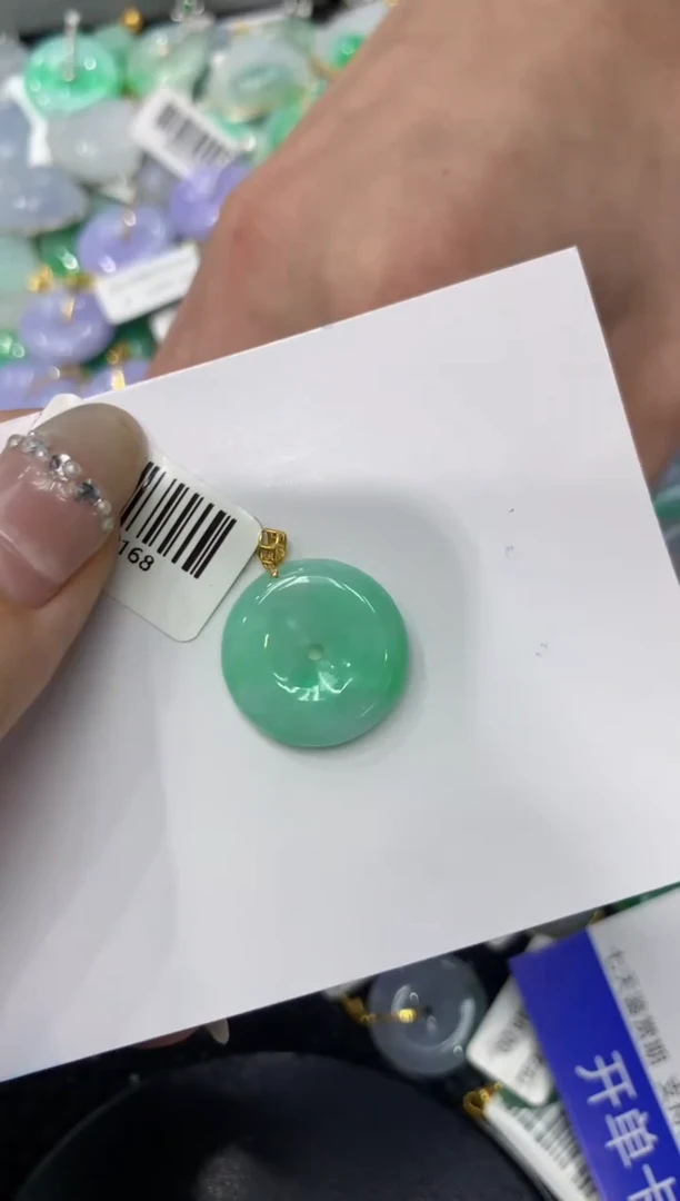【闪购商品】翡翠颈饰18K金镶嵌222222222