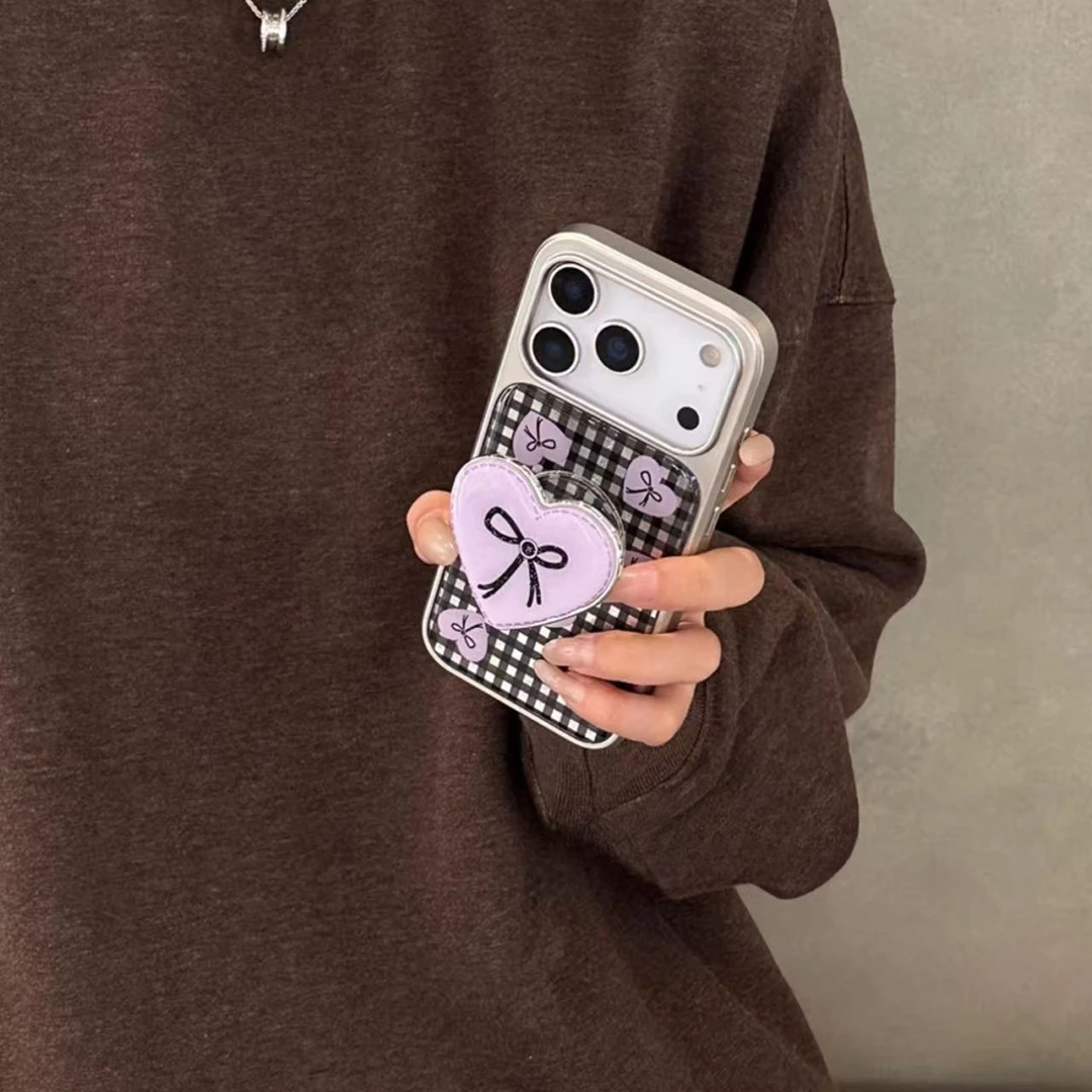 向日壳爱心蝴蝶结适用苹果15Pro壳13/XSMax/xr/12女16/14p