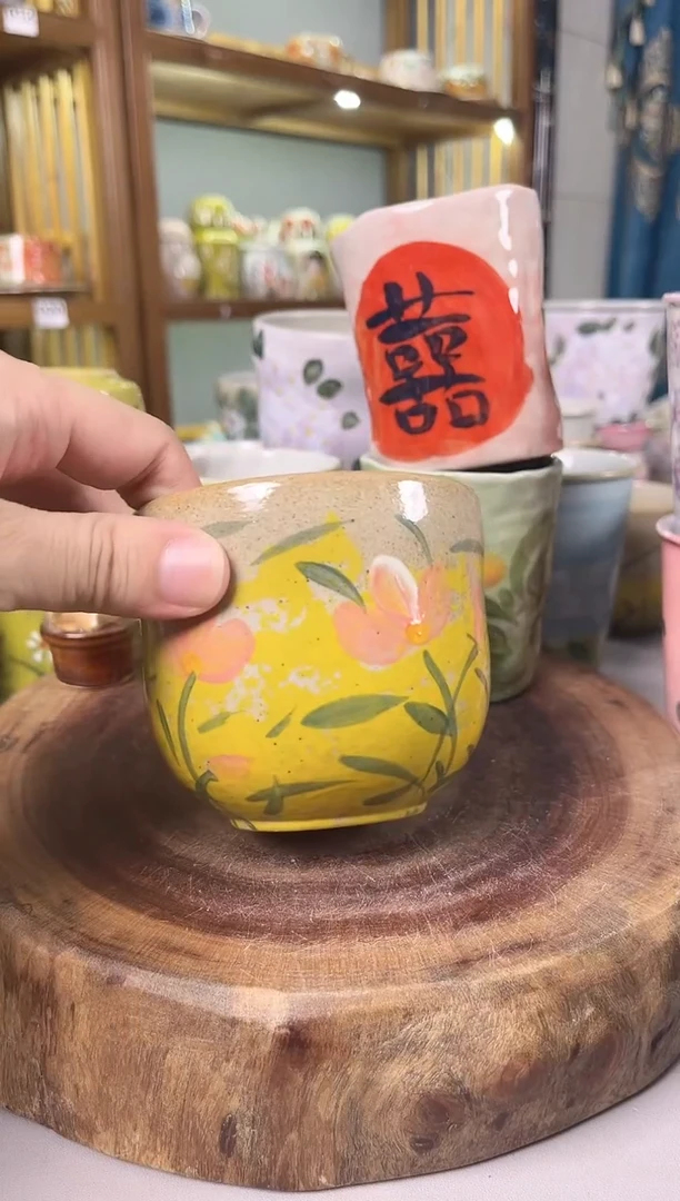 瓷片手绘高温釉下彩陶瓷