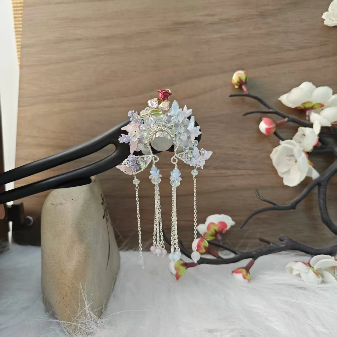 炑歌K73双钗刀马旦气质百搭时尚15公分发簪手工发簪