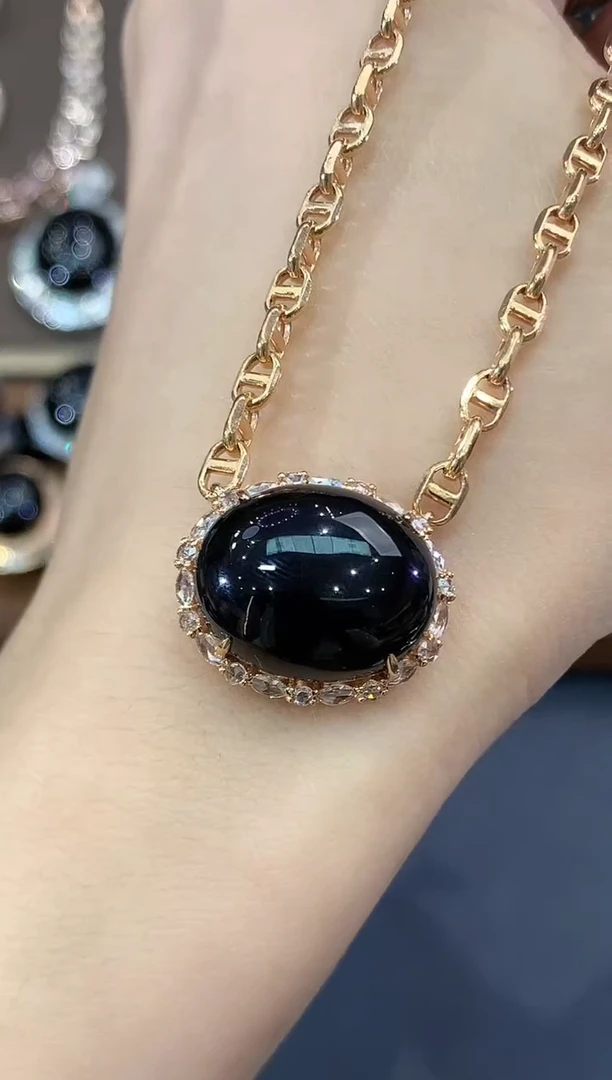 吊坠(不含链)18K金镶嵌翡翠C108