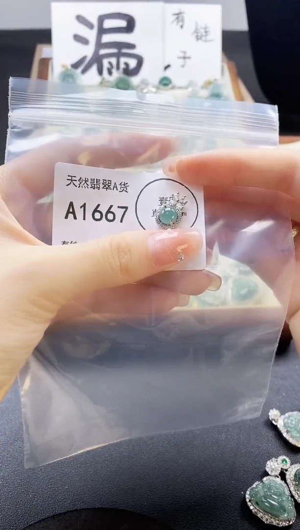 翡翠未镶嵌吊坠(赠链)天然翡翠A货