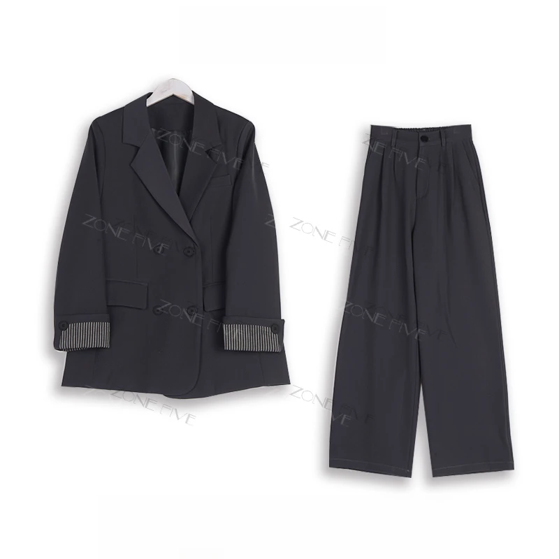 【 25033】2025年西装外套女两件套装轻奢韩剧女主穿搭长西裤子