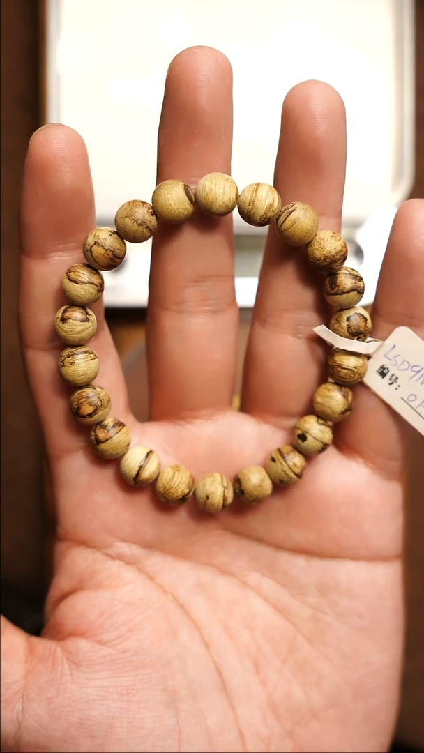 沉香手串64马泥涝单圈天然野